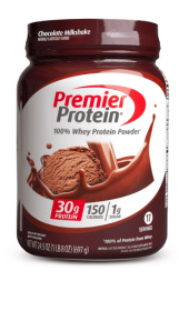 Premier Protein 100% Whey Protein Powder, Chocolate Milkshake, 30g Protein, 24.5 oz, 1.5 lb