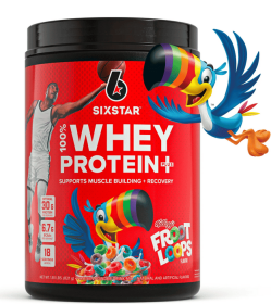 Six Star Pro Nutrition 100% Whey Protein Plus Powder, Kellogg's Froot Loops 1.8 lbs