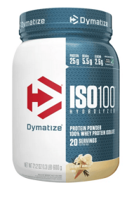 Dymatize ISO100 Hydrolyzed Whey Isolate Protein Powder, Gourmet Vanilla, 20 Servings