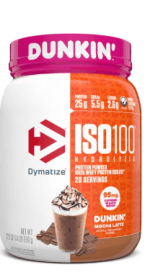 Dymatize ISO100 Hydrolyzed Whey Isolate Protein Powder, Dunkin' Mocha, 25g Protein, 20 Serv